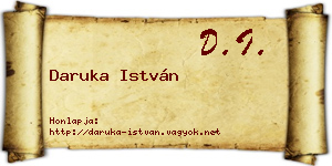 Daruka István névjegykártya